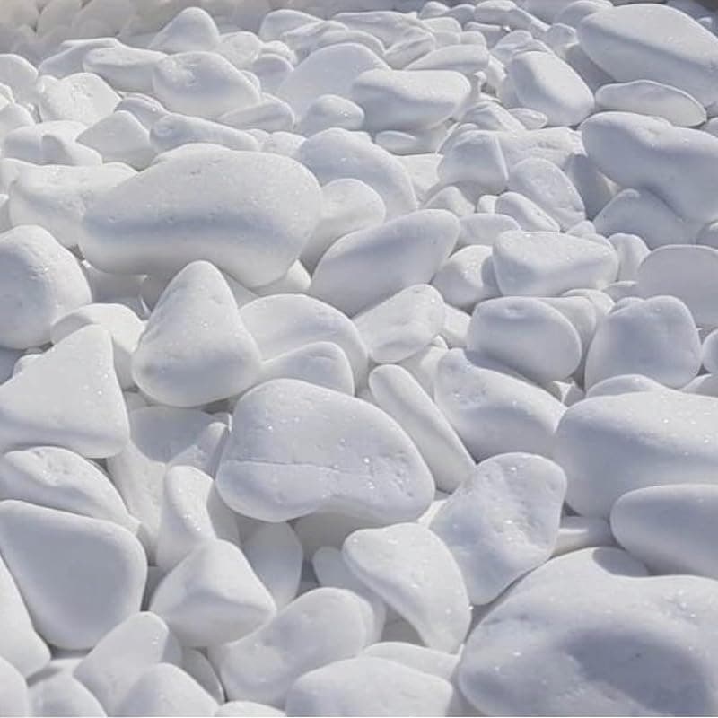 Galets décoratifs blancs Thassos 2-4 cm – 2 kg