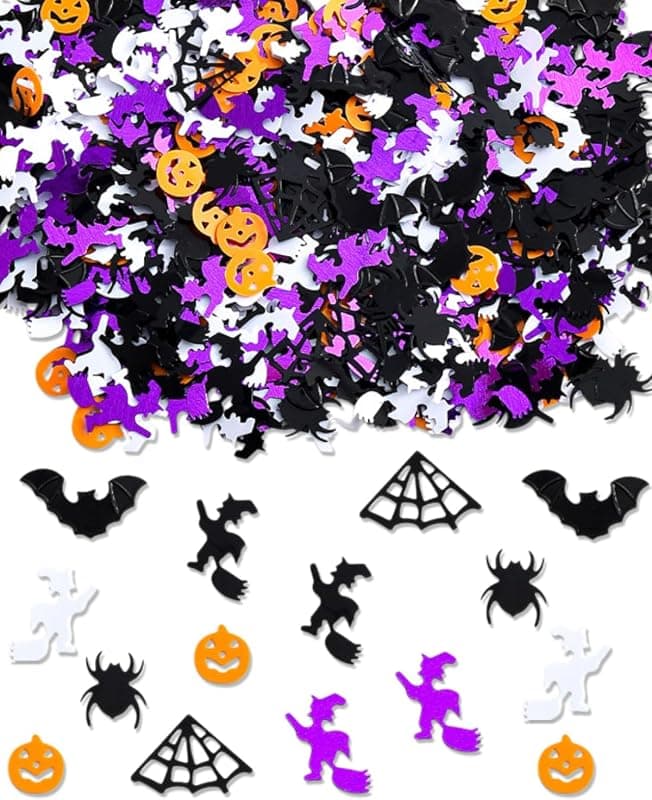Confettis de Table Halloween — Citrouilles, Araignées & Co.