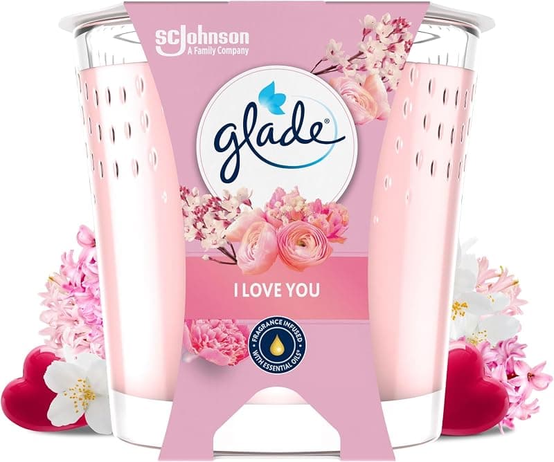 Glade — Bougie Parfumée I Love You aux Huiles Essentielles