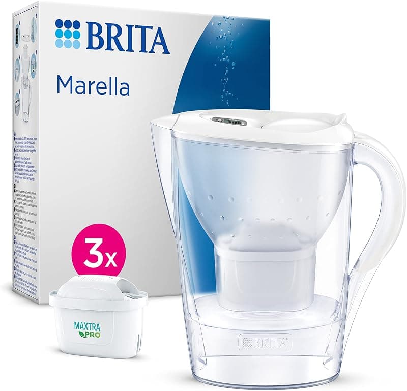 BRITA — Carafe filtrante Marella 2,4 L blanche + 3 cartouches MAXTRA PRO