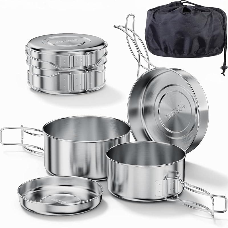 Bestargot — Kit de Cuisine Camping 4 pièces en Inox