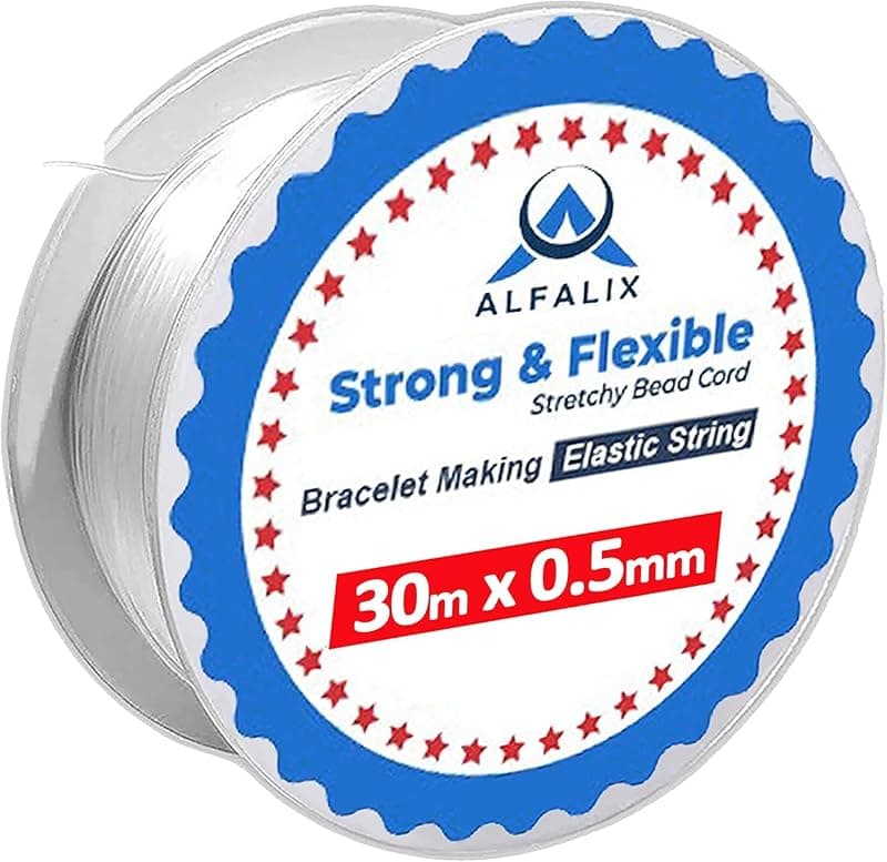 Fil élastique transparent pour bracelets — 30 m x 0,5 mm