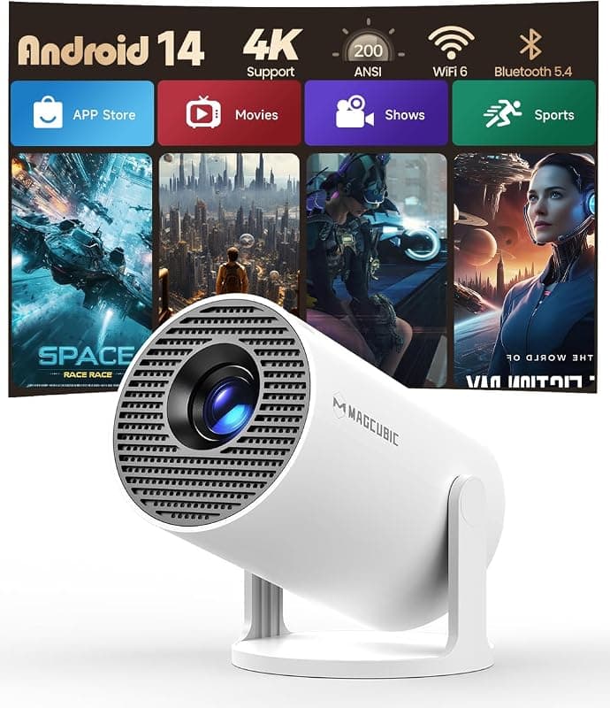 Magcubic — Mini projecteur portable 4K WiFi 6 Bluetooth
