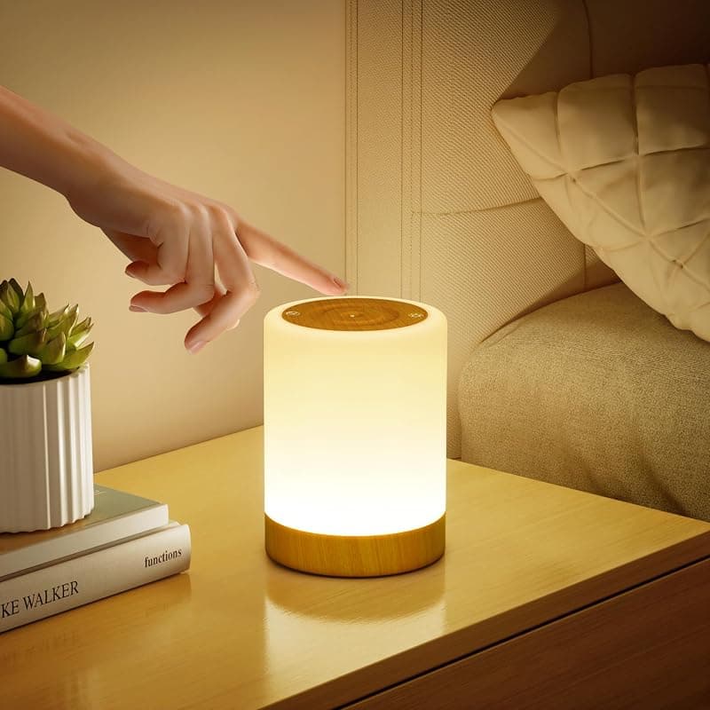 Lampe de Chevet Tactile — Veilleuse LED rechargeable 256 couleurs