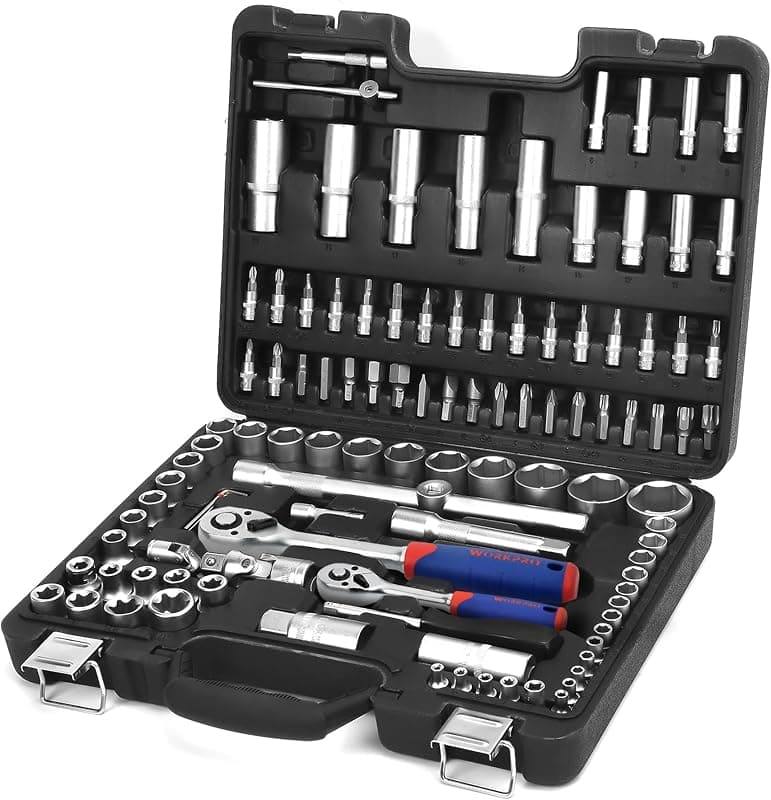 WORKPRO — Coffret douilles et embouts 108 pièces