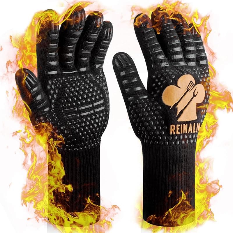 Reinalin — Gants de barbecue anti-chaleur (500 °C)