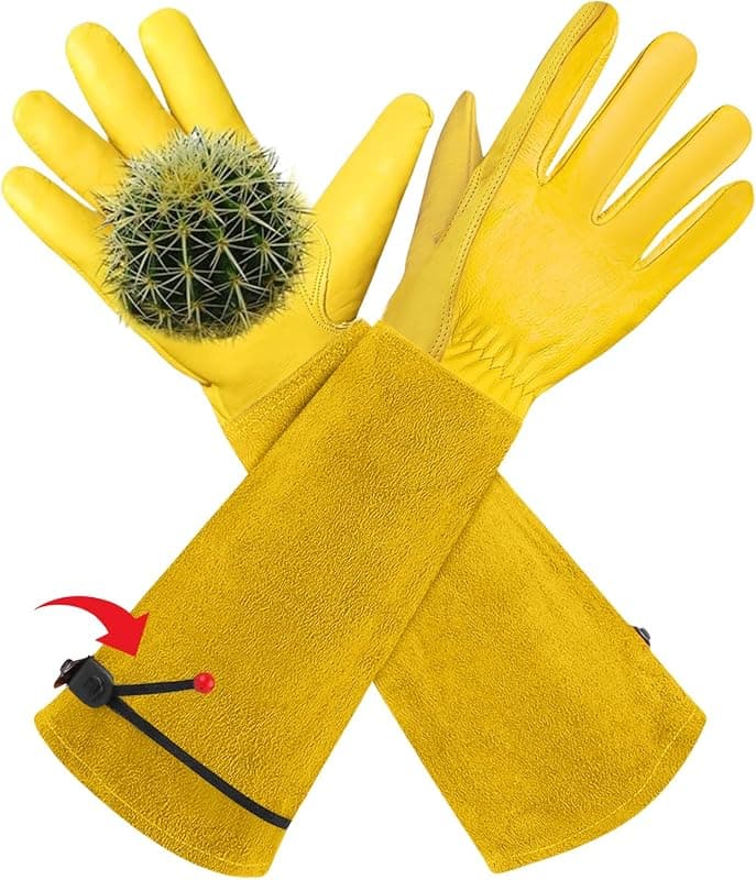 Gants de Travail — Cuir Résistant aux Épines, Anti-Coupure