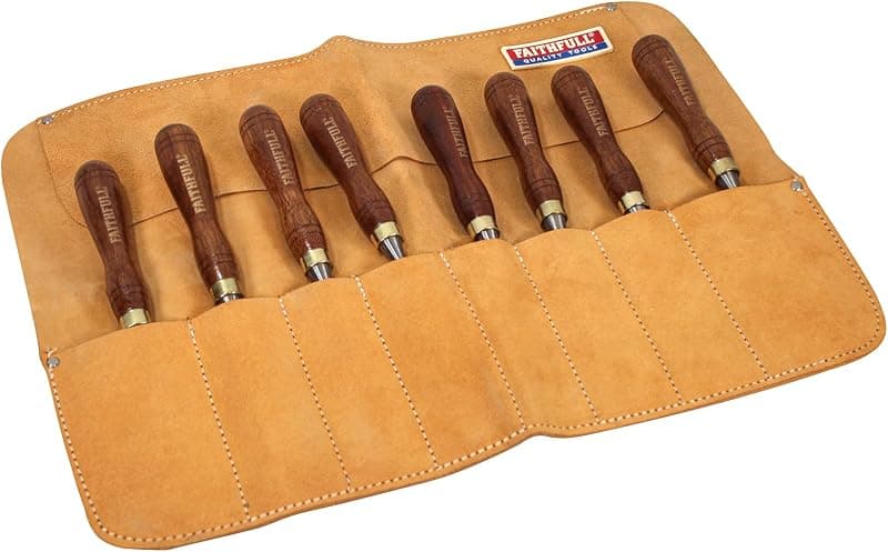 Faithfull — Trousse à outils en cuir suédé 8 poches