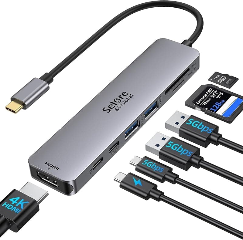 SELORE — Hub USB-C 7-en-1 HDMI 4K