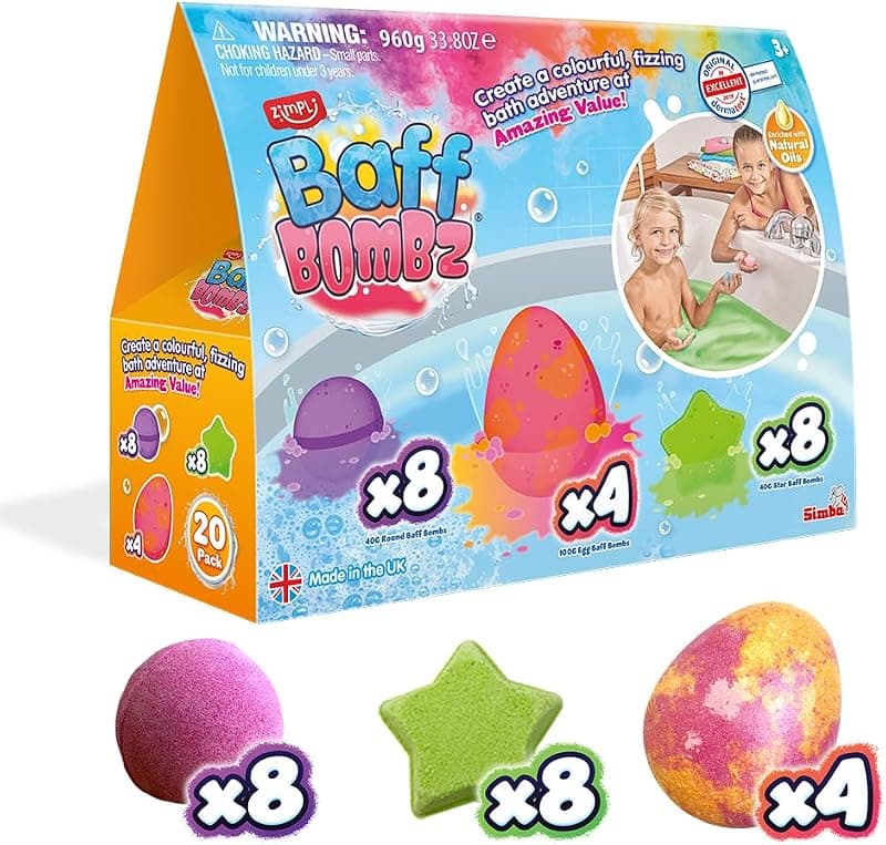 Zimpli — Méga Pack 20 bombes de bain effervescentes colorées