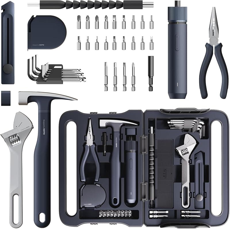 HOTO — Kit d'outils complet 40 pièces avec tournevis électrique