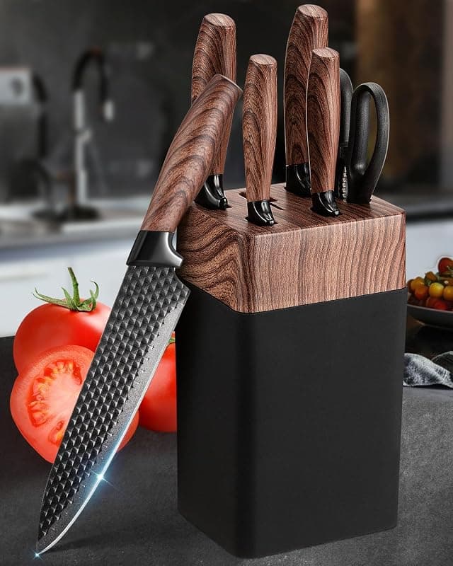 Set de 7 couteaux de cuisine avec bloc de rangement