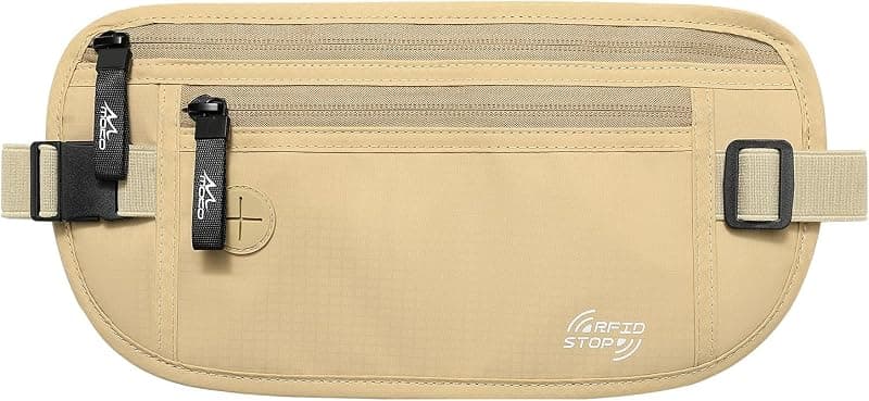 Pochette ceinture de voyage sécurisée