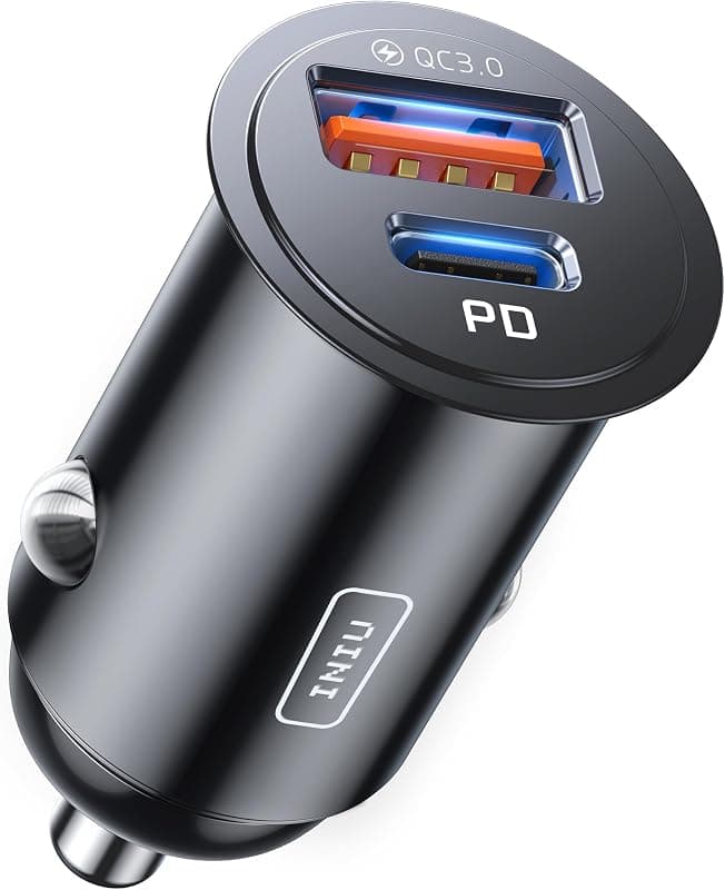 INIU — Chargeur allume-cigare double port 60 W charge rapide