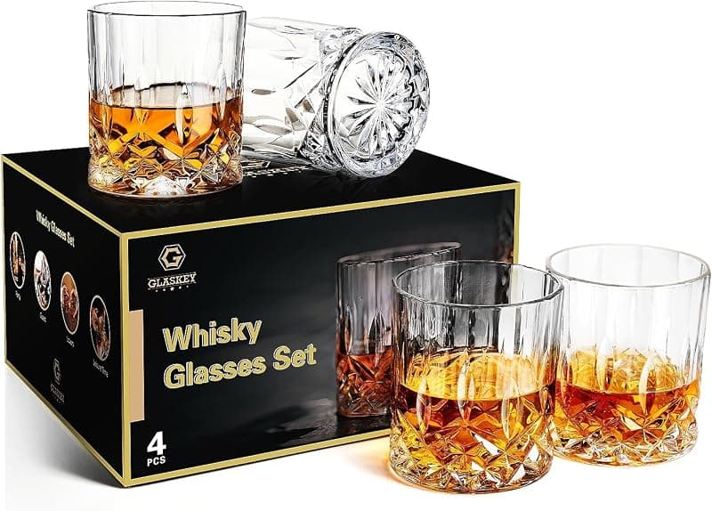 GLASKEY — Set de 4 Verres à Whisky en Cristal 320 ml
