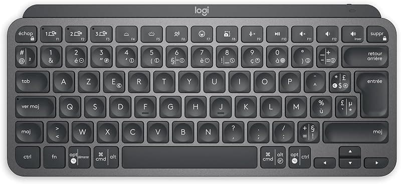 Logitech — MX Keys Mini Clavier Sans Fil Rétroéclairé AZERTY