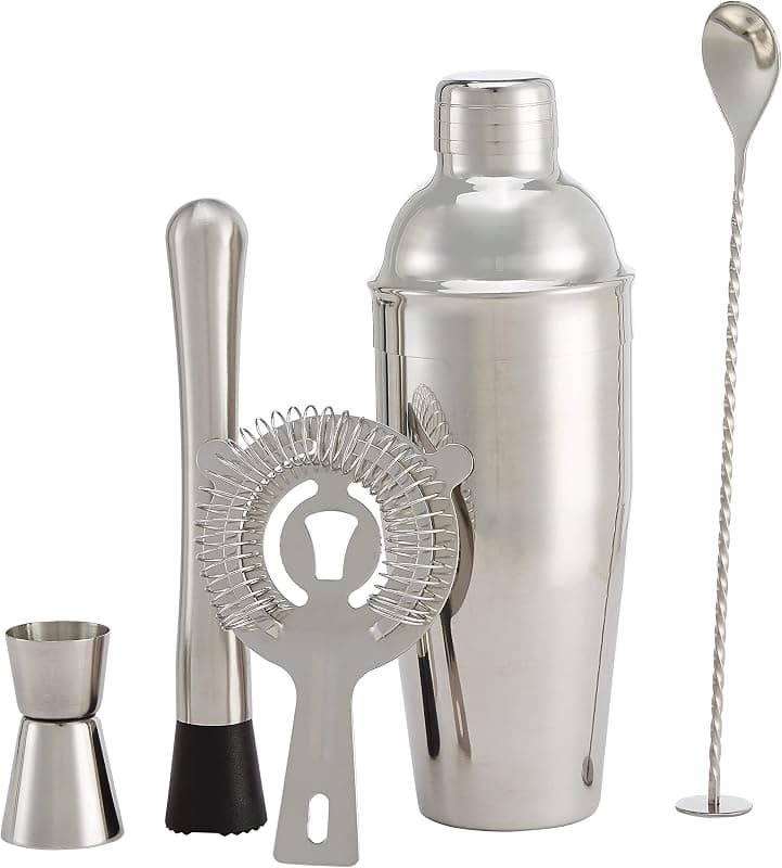 Amazon Basics — Kit cocktail 5 pièces en inox