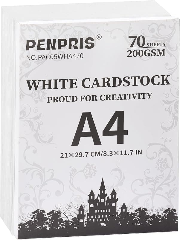 Papier Cartonné Blanc A4 — 70 Feuilles 200 g/m²