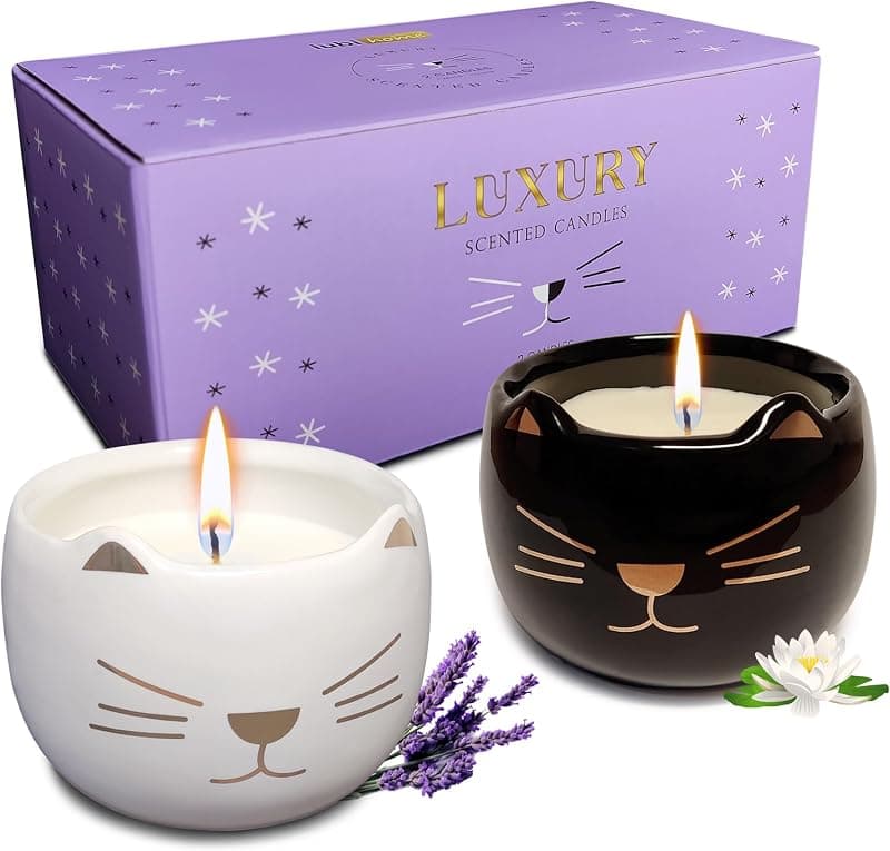 iubihome — Duo de bougies parfumées en forme de chat
