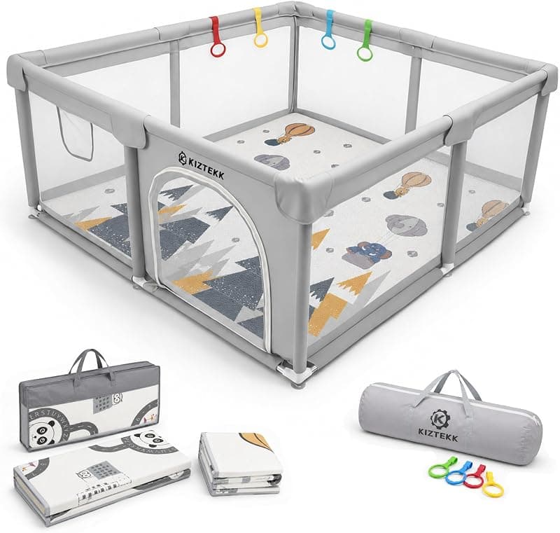 Parc bébé XXL — Grand parc intérieur pliable 150 x 150 cm