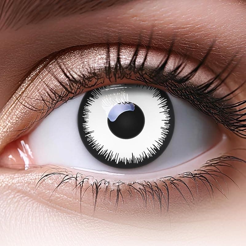 MERALENS — Lentilles de couleur Blanc/Noir Vampire