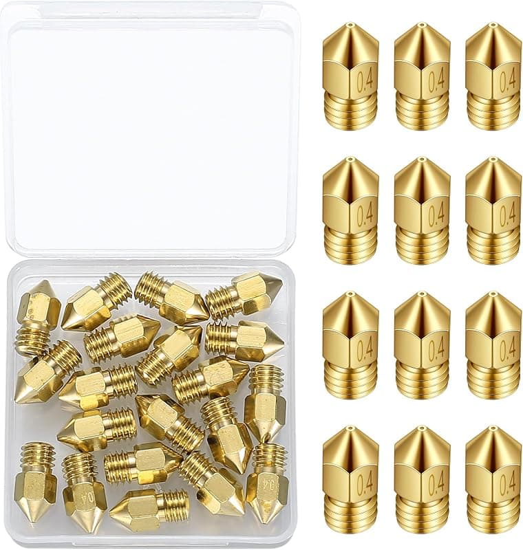 Lot de 20 buses MK8 laiton 0,4 mm pour Creality Ender