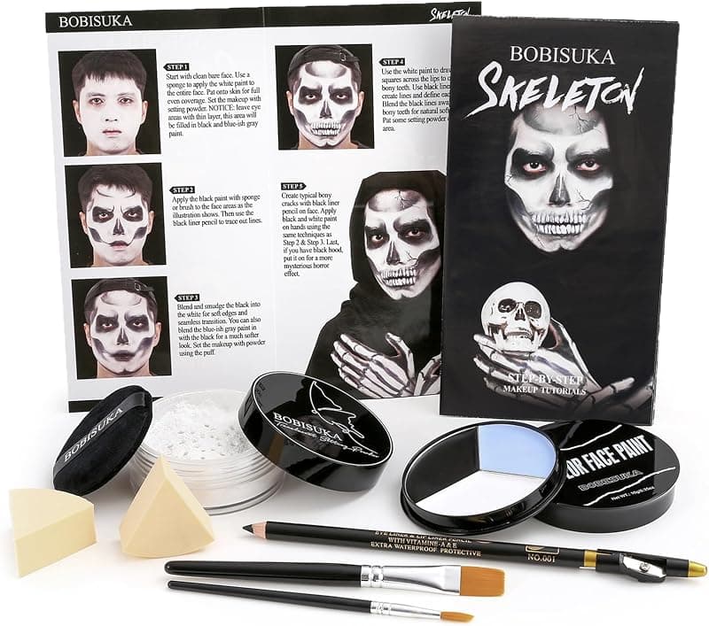BOBISUKA — Kit Maquillage Halloween Squelette Complet