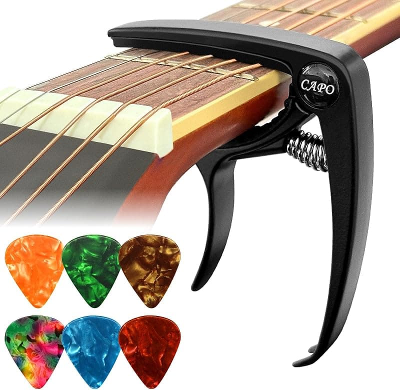 Capodastre Guitare Métallique avec Médiators