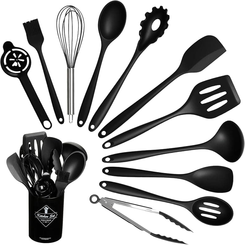 VINATO — Set de 12 Ustensiles de Cuisine en Silicone