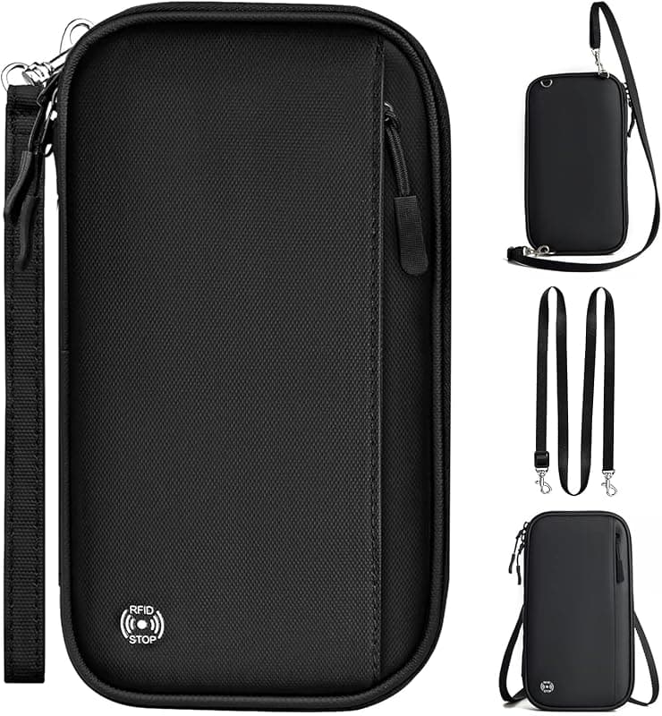 Portefeuille passeport familial avec protection RFID