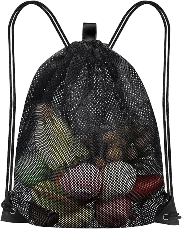 Sac filet en maille avec cordon de serrage