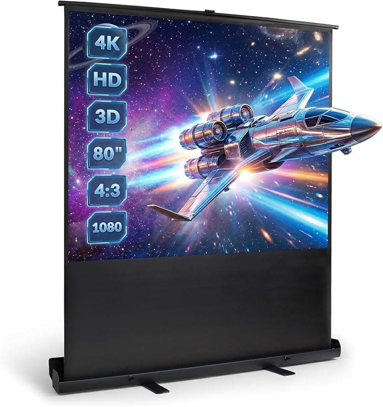 Todeco — Écran de Projection Portable sur Pied 80 Pouces