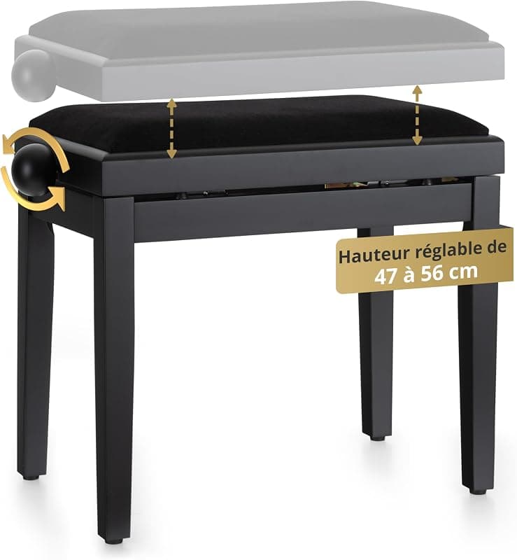 Classic Cantabile — Banc de piano réglable en hauteur