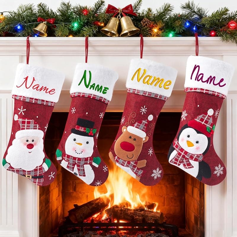 Chaussette de Noël personnalisée (prénom)