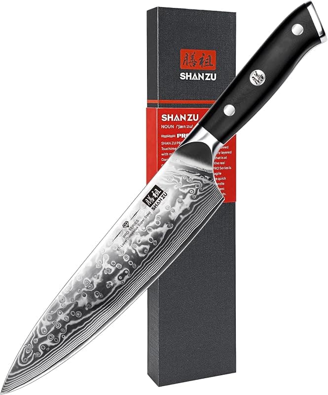 SHAN ZU — Couteau de chef japonais Damas 20 cm PRO Series