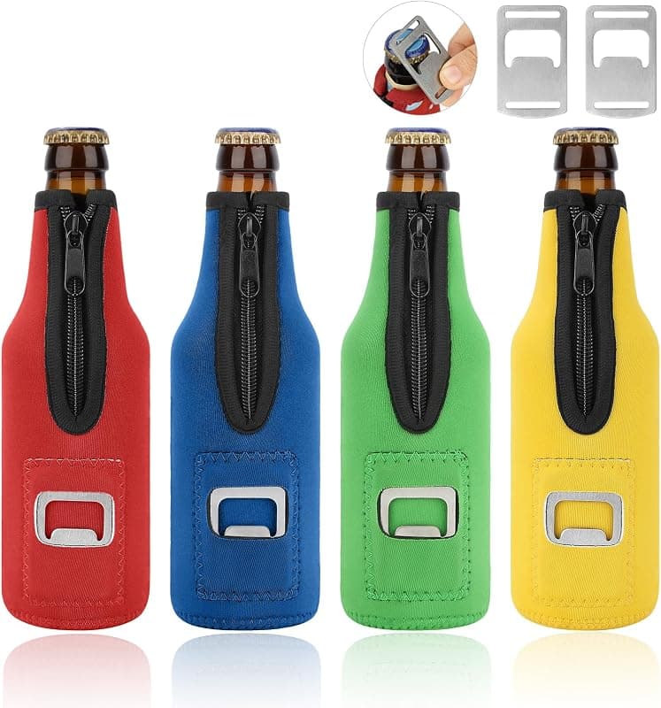 Manchons isolants néoprène pour bouteilles et canettes – lot de 4