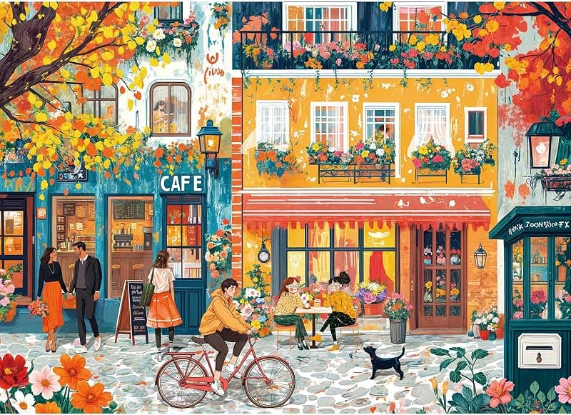 Puzzle 1000 pièces Rue Romantique