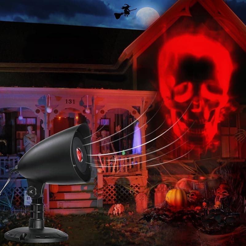 iShabao — Projecteur LED Halloween 3D Fantôme Squelette