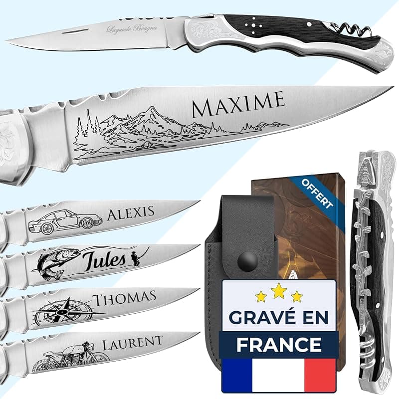 KDO Magic — Couteau Laguiole Personnalisé Noir