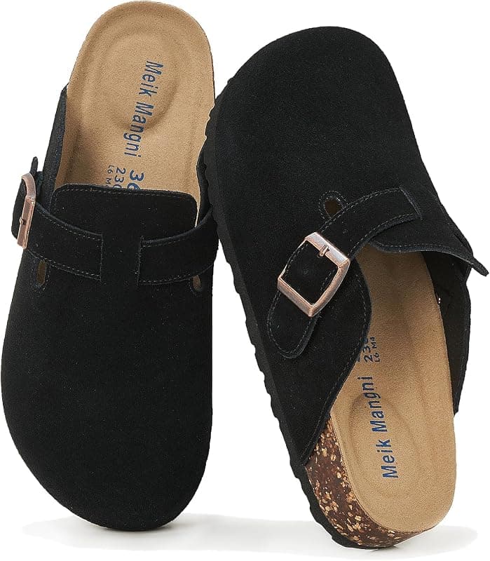 Mules-sabots en cuir et liège
