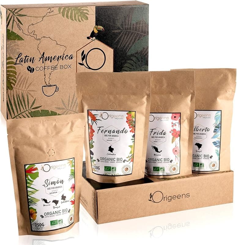 Origeens — Coffret Café en Grain Bio Arabica Torréfaction Artisanale 1 kg