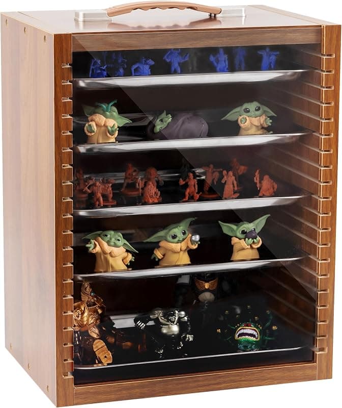 Vitrine mallette de transport et rangement pour figurines