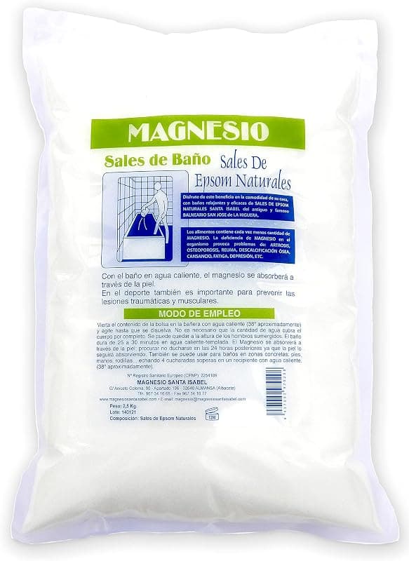Magnésium Santa Isabel — Sel d'Epsom Naturel 2,5 kg