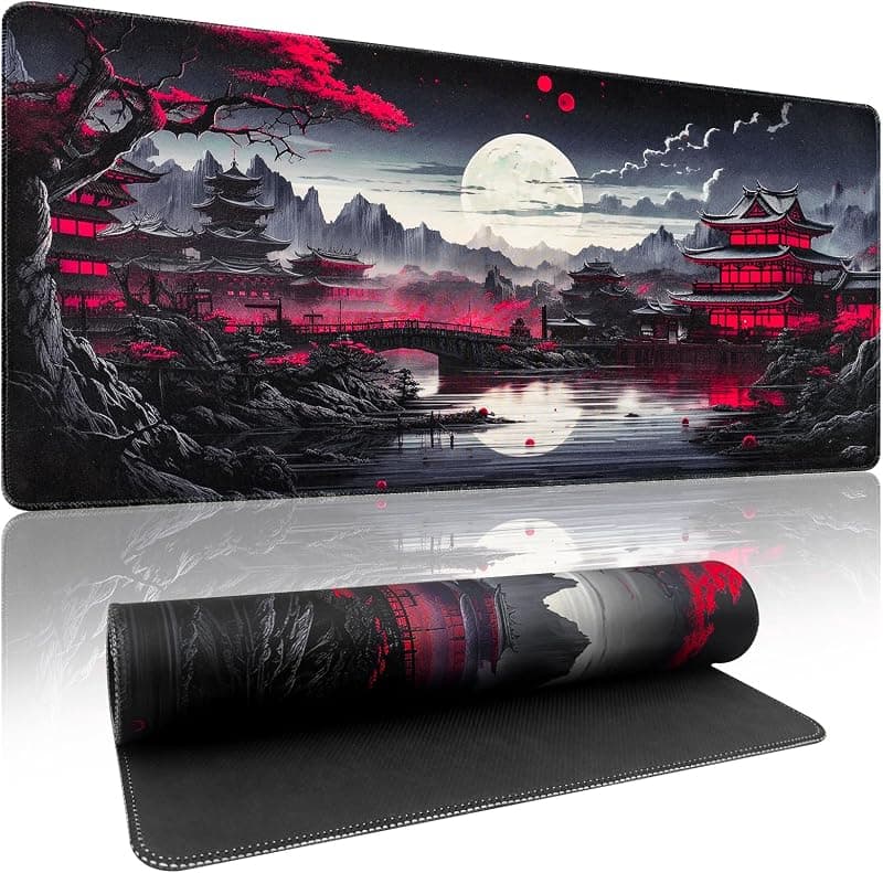 Tapis de souris XXL gamer 900 x 400 mm bords cousus