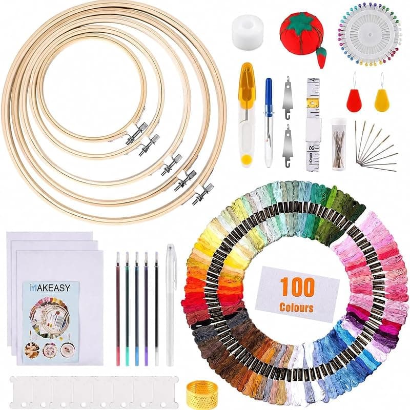 MAKEASY — Kit broderie et point de croix 205 pièces
