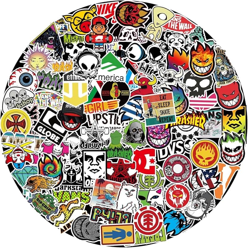 Pack de 100 stickers vintage imperméables