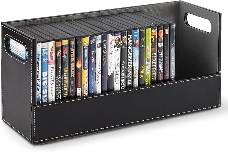 Stock Your Home — Boîte de rangement DVD / Jeux vidéo en cuir synthétique