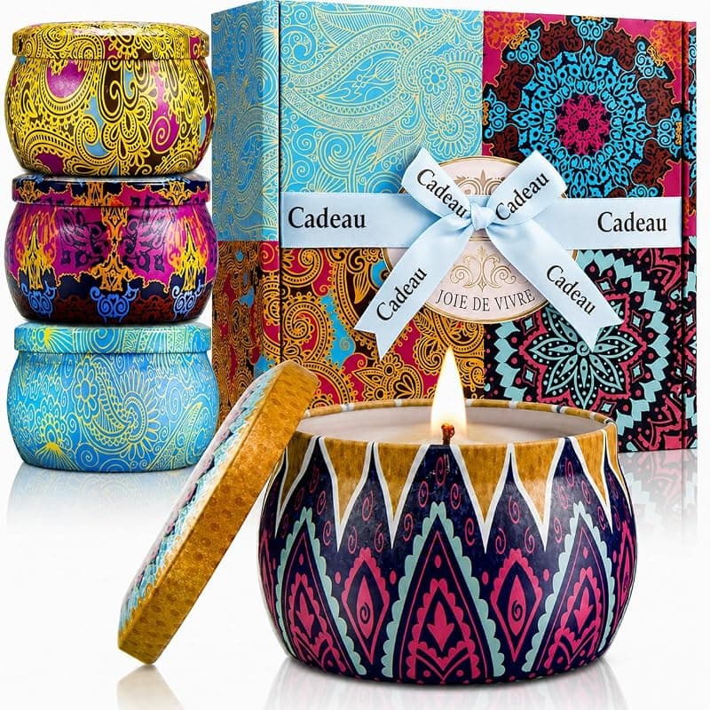 YMing — Coffret 4 bougies parfumées à la cire de soja