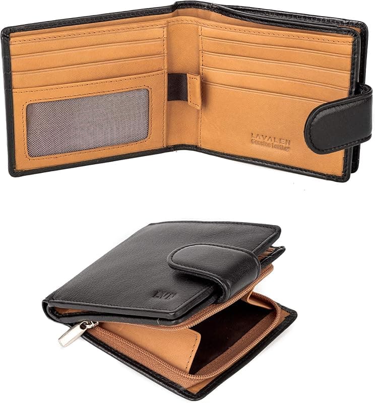 Portefeuille homme en cuir véritable (RFID)