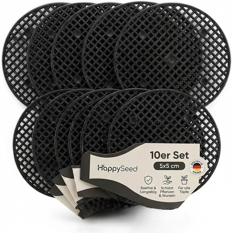HappySeed — Grilles de Drainage Rondes pour Pot Bonsaï (lot de 10)